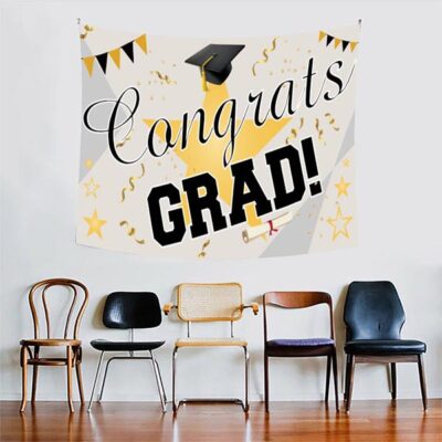 Graduation party wall backdrop banner PWB37 premium fabric, Auckland NZ
