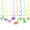Dinosaur theme ceiling hanging swirl decoration 8 pieces, Auckland NZ