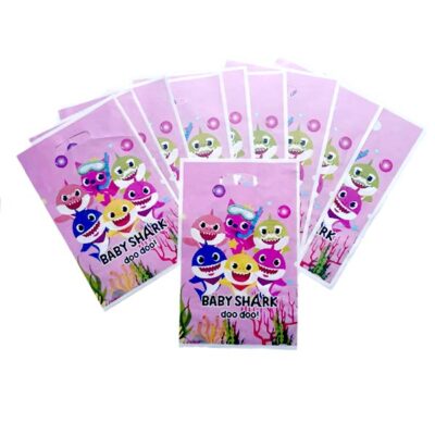 Baby Shark Party Pink Loot Bags Baby Shark birthday party pink loot bags pack of 10, Auckland NZ