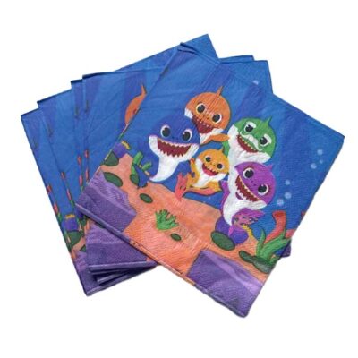 Baby Shark lunch napkins Baby Shark birthday party blue lunch napkins pack of 20, Auckland NZ