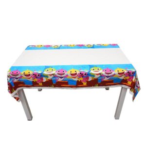Baby Shark birthday party blue tablecover 180x108cm, Auckland NZ