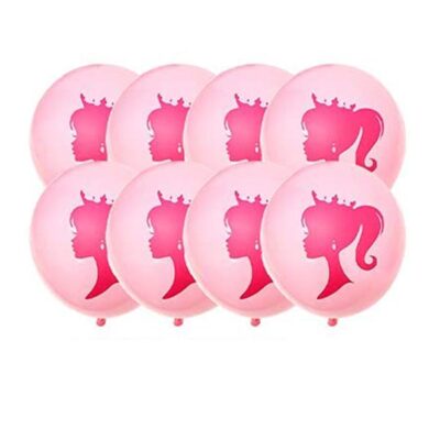 Barbie party light pink latex balloon package 8 pieces 12 inch, Auckland NZ
