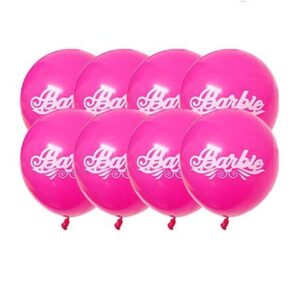 Barbie party dark pink latex balloon package 8 pieces 12 inch, Auckland NZ