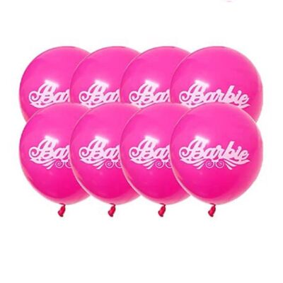Barbie Balloons dark pink Barbie party dark pink latex balloon package 8 pieces 12 inch, Auckland NZ
