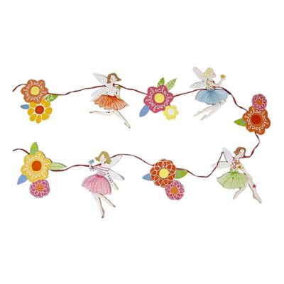 Fairy Magic birthday party banner 9 cards white ribbon 3m, Auckland NZ