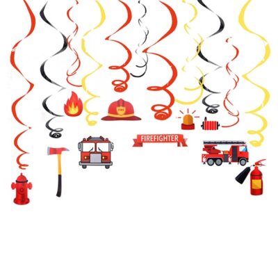 Fire theme ceiling hanging swirl decoration 20 pieces, Auckland NZ