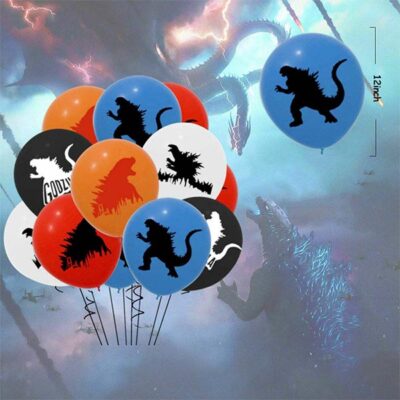 Godzilla party theme birthday balloons Godzilla party latex balloon package 5 pieces 12 inch helium quality, Auckland NZ