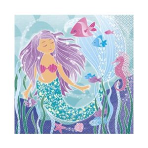 Mermaid birthday party lunch napkins 20 pieces, Auckland NZ