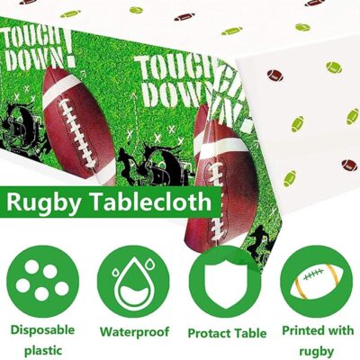 Rugby birthday party tablecover, Auckland NZ
