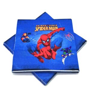 Spiderman birthday party lunch napkins 33x33cm 20 pieces, Auckland NZ