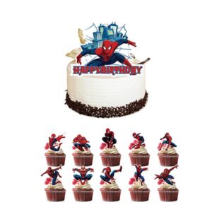 Spiderman party theme cake toppers 11 pieces, Auckland NZ