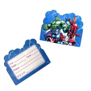 Superhero birthday party invitation cards, Auckland NZ