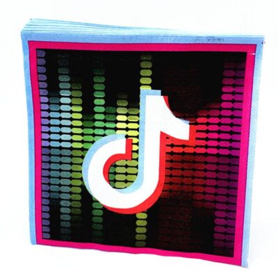 TikTok birthday party lunch napkins 33x33cm 20 pieces, Auckland NZ