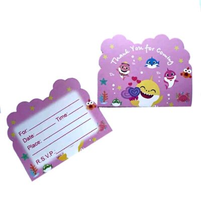 baby shark party Pink invitation Baby Shark birthday party pink invitation cards pack of 10, Auckland NZ