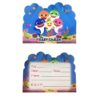 Baby Shark birthday party blue invitation cards pack of 10, Auckland NZ