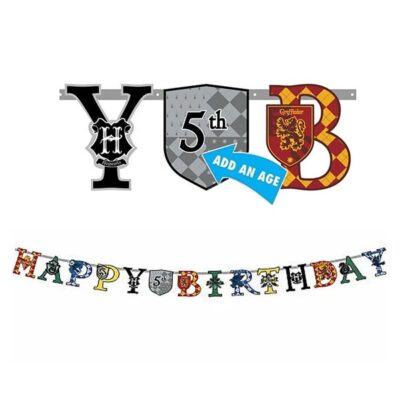 Harry Potter Party Supplies Happy Birthday Jumbo Add An Age Letter Banner Kit Harry Potter jumbo add-an-age letter banner kit, Auckland NZ