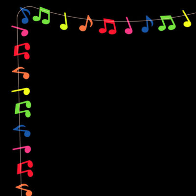 Neon Party backdrop Music Notes Neon Party backdrop Music Notes