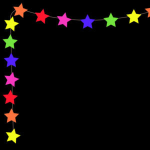 Neon party Stars backdrop