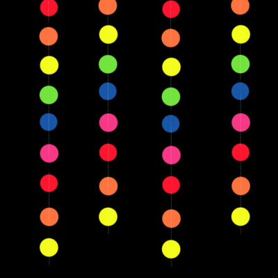 Neon party backdrop Round Circle