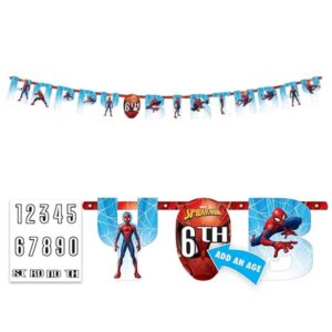 Spider-Man Webbed Wonder add-an-age letter banner 25.4cm, Auckland NZ