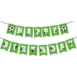 Soccer party theme Happy Birthday banner, Auckland NZ