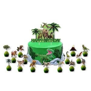 Dinosaur party cake toppers 16 pieces 6x10cm, Auckland NZ