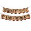 Harry Potter party Happy Birthday banner 15 cards 3m white ribbon, Auckland NZ