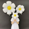 White daisy foil balloon 2 sizes medium and large, Auckland NZ