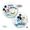 Mickey Mouse 1st birthday bubble balloon 56cm Qualatex, Auckland NZ