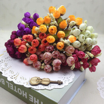 Tiny rose bud on stems-all