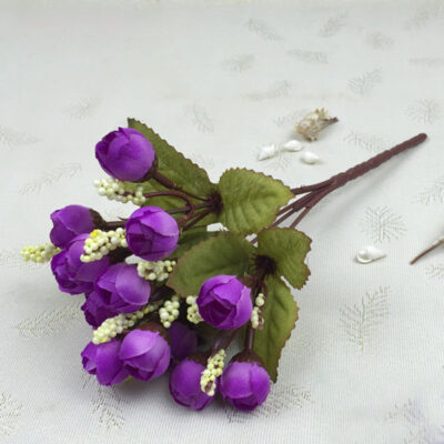Tiny rose bud on stems-purple