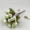 Tiny rose bud on stems-white
