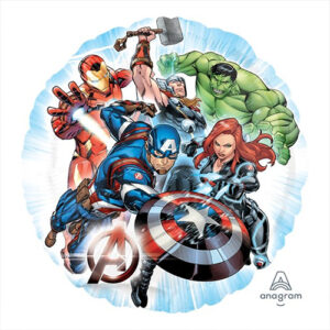 Avengers S60 foil balloon 45cm helium quality, Auckland NZ