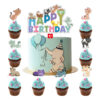 Cat theme birthday cake topper set 9 pieces, pet party Auckland NZ