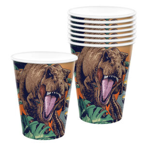 Jurassic into the Wild paper cups 266ml 8 pieces, Auckland NZ