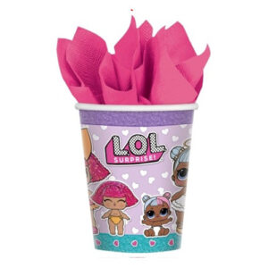 LOL Surprise 266ml paper cups 8 pieces, Auckland NZ