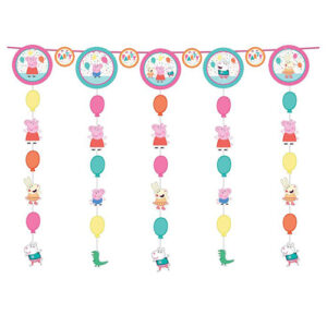 Peppa Pig Confetti Party hanging string decorations, Auckland NZ