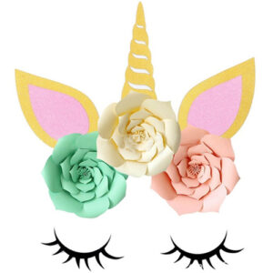 Unicorn Paper Flowers Wall Decor