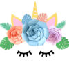 Unicorn Paper Flower Wall Art