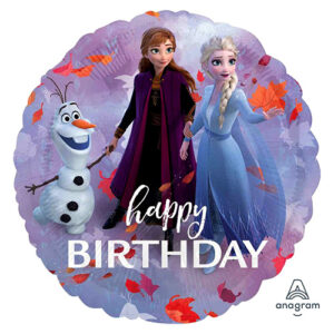 Frozen Happy Birthday foil balloon 45cm helium quality, Auckland NZ