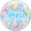 Birthday Soft Butterflies Bubble Balloon Birthday Soft Butterflies bubble balloon 56cm Qualatex, Auckland NZ