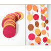 Circle autumn paper garland 4m, party room decoration Auckland NZ