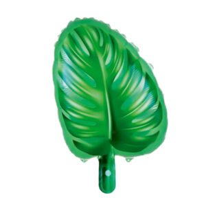 Green tropical leaf foil balloon 18 inch, dinosaur jungle party Auckland NZ