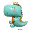 Happy Crown Dinosaur foil balloon 74x90cm helium quality, Auckland NZ