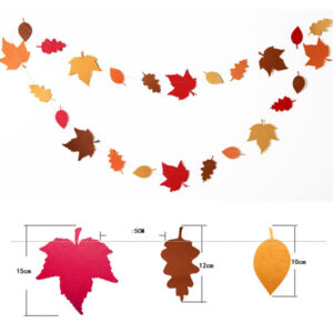 Maple leaf paper wall garland 4m 24 pieces, party room decoration Auckland NZ