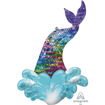 Mermaid Sequin Tail shape foil balloon