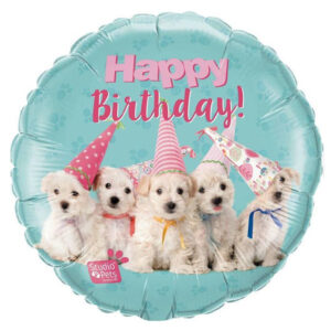 Studio Pets birthday puppies foil balloon