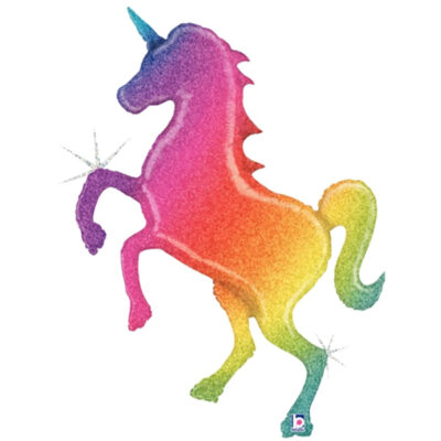 Unicorn Glitter Holographic Foil Shape Balloon