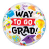 Way to Go Grad bubble balloon 56cm Qualatex, Auckland NZ