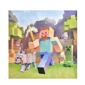 Minecraft birthday party napkins 20 pieces, Auckland NZ